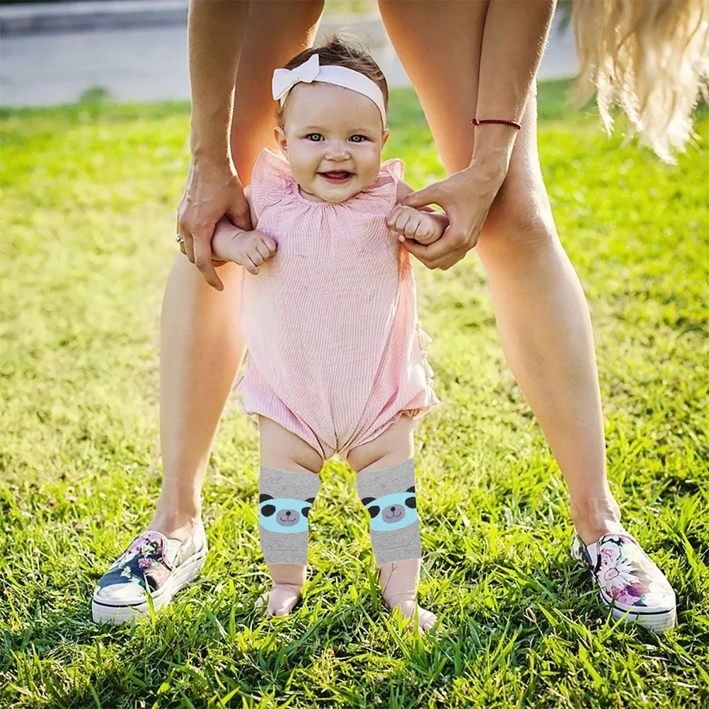 2Pairs Baby Crawling Knee Pads Toddler Anti Slip Comfortable Soft Cotton Baby Crawling Protective Pads Skin Friendly