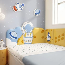 Cartoon Astronaut Kinder Junge Zimmer Dekor Bett Kopfteil Schlafzimmer möbel Kopfteil Tete de beleuchtete Tatami Wand paneele Cabecero Cama