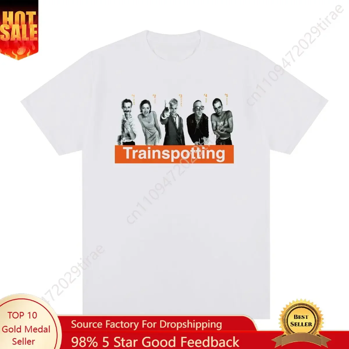 Trainspotting Vintage T-shirt Classic Collection Design British popular Cotton Men T shirt New Tee Tshirt Womens Tops