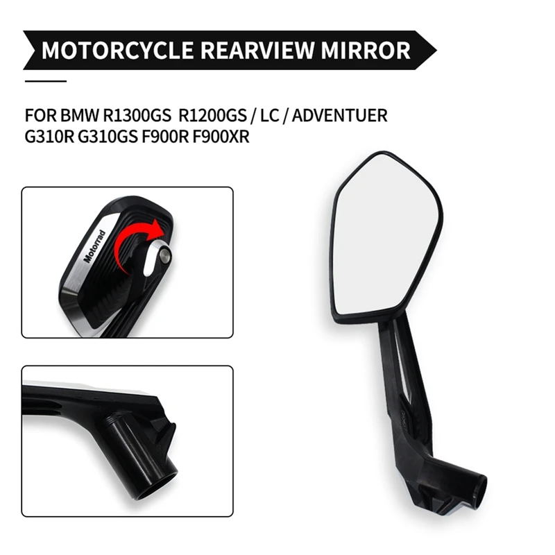 Motorcycle Rear View Mirror Moto Side Mirrors For BMW R1300GS R1200GS F900R F900XR View Mirror