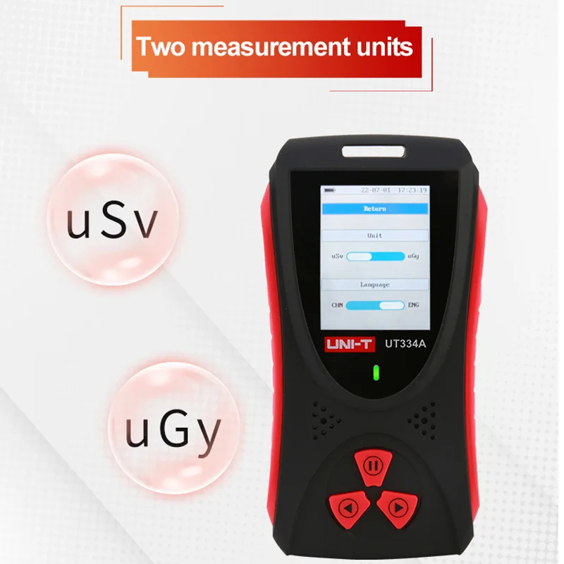 UNI-T Radiation Dosimeter UT334A Radiation Dose Tester X-ray Beta Gamma Detector Geiger Counter Radiation Detector