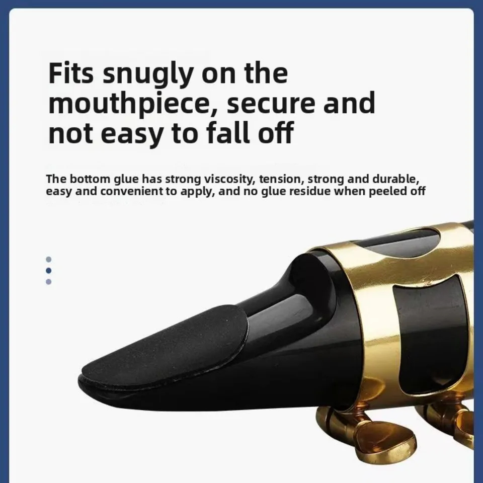 8pcs Saxophone Mouthpiece Cushion Rubber Tooth Pad 0.8 Ellipse Clarinet Instrument Patch Student Accessory Parts
