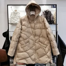 Nuovi cappotti invernali da donna 90% piumino d'anatra ultraleggero piumino con cappuccio autunno caldo casual leggero Parka femminile