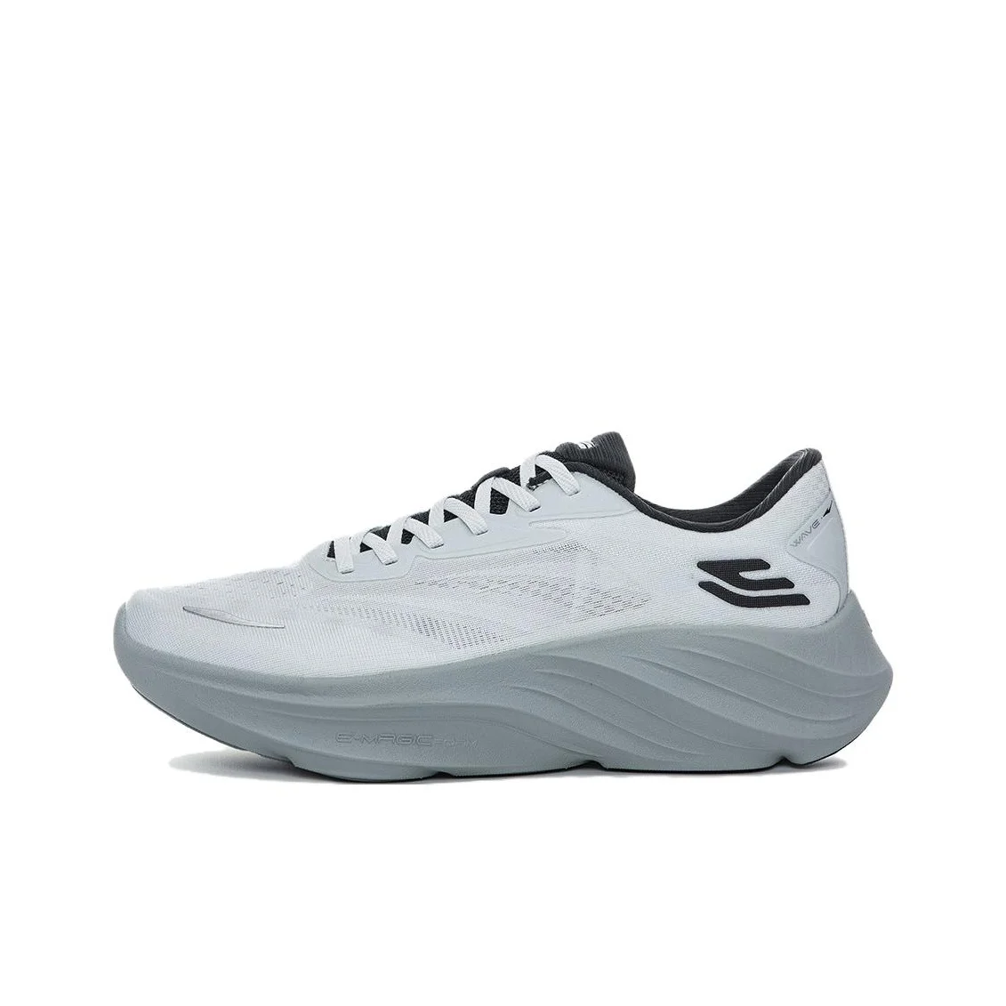 Erke Cushioning Breathable Low top Casual Running Shoes Men's White Tin Gray 11126214427-101