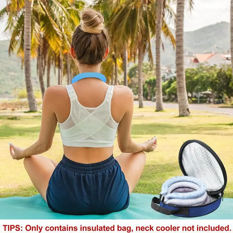 Neck Tube Cooler Thermal Bag Insulated Neck Cooling Ice Tube Handheld Bag Camping Traveling Ice Neck Tube Holder To Keep Cold