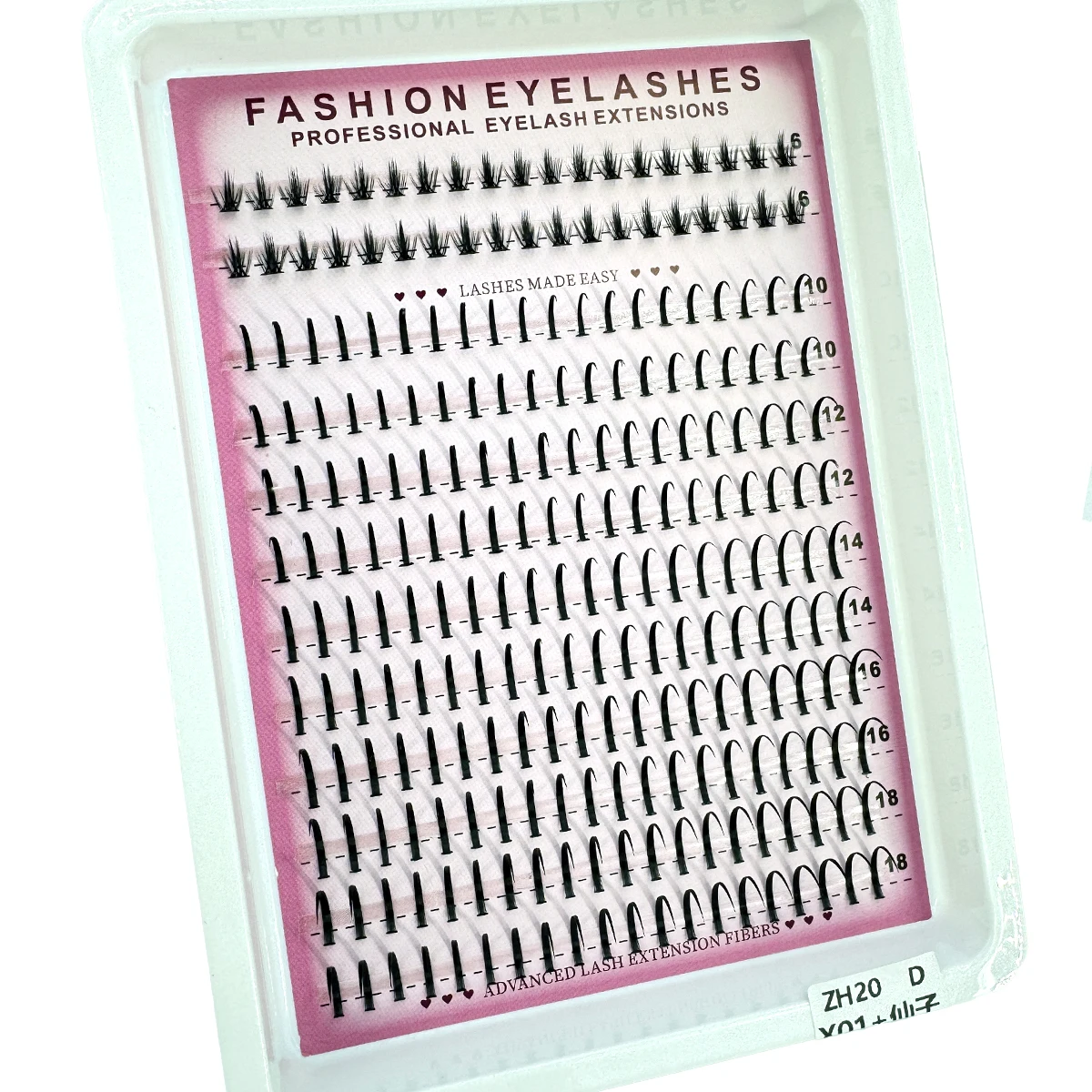 12 Rzędów Kępki Rzęs z Efektem Kolców, Objętościowe Rzęsy Pojedyncze, Przedłużanie Rzęs w Kępki z Kolcami, Kępki Rzęs DIY, Rzęsy w Stylu Fairy/Manga