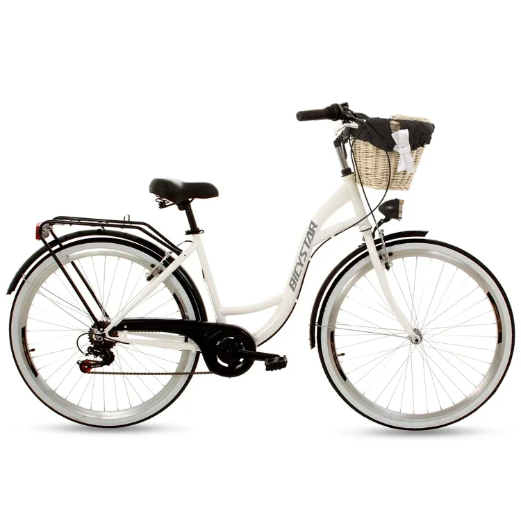 

#24 inch single speed carbon steel frame bicycle urban bicycle for women