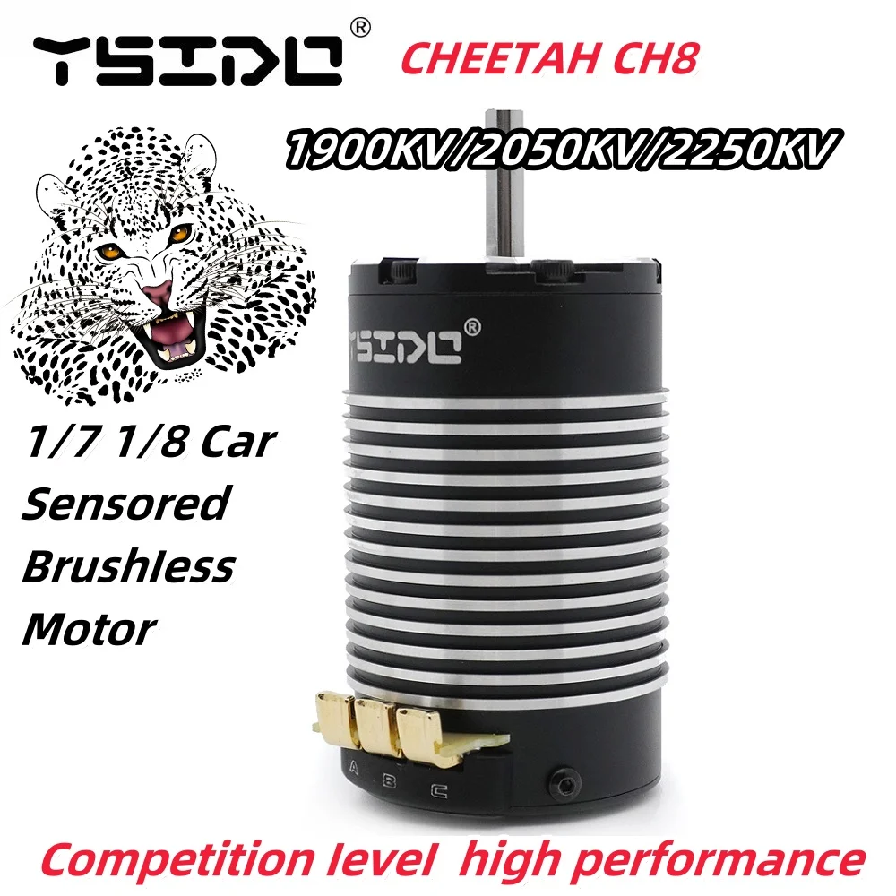 Original YSIDO CHEETAH CH8 1900KV 2050KV 2250KV 4268 Sensored Brushless Motor for 1/8 1/7 1/10 RC Monster Off-road Truck Car