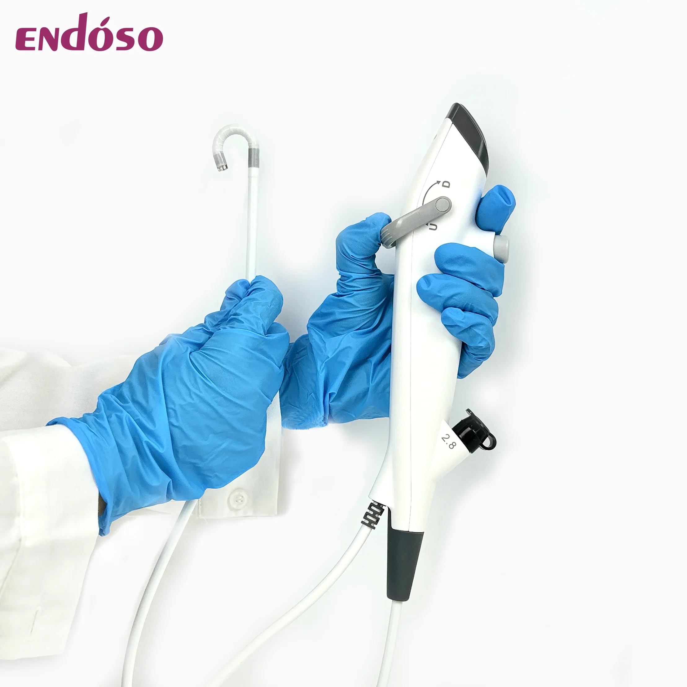 Endoso Hot Sale Handheld Flexible 2.8MM Working Channel Video Bronchoscope ENT Endoscope With Camera Fiber Optic