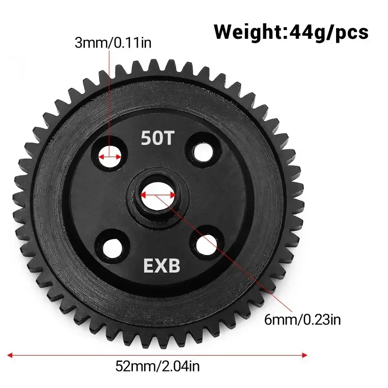 For ARRMA 1/8 Kraton Outcast 1/7 Mojave EXB 50T Carbon Steel Center Diff Gear W249  W248 | Heavy Duty
