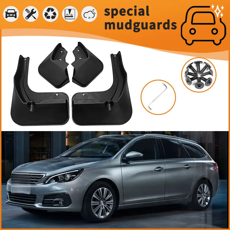 

For 15-24 models Peugeot 308 Mudguards Fender Mudflaps Front Rear Flares Splash Guards Cover Car Accessorie