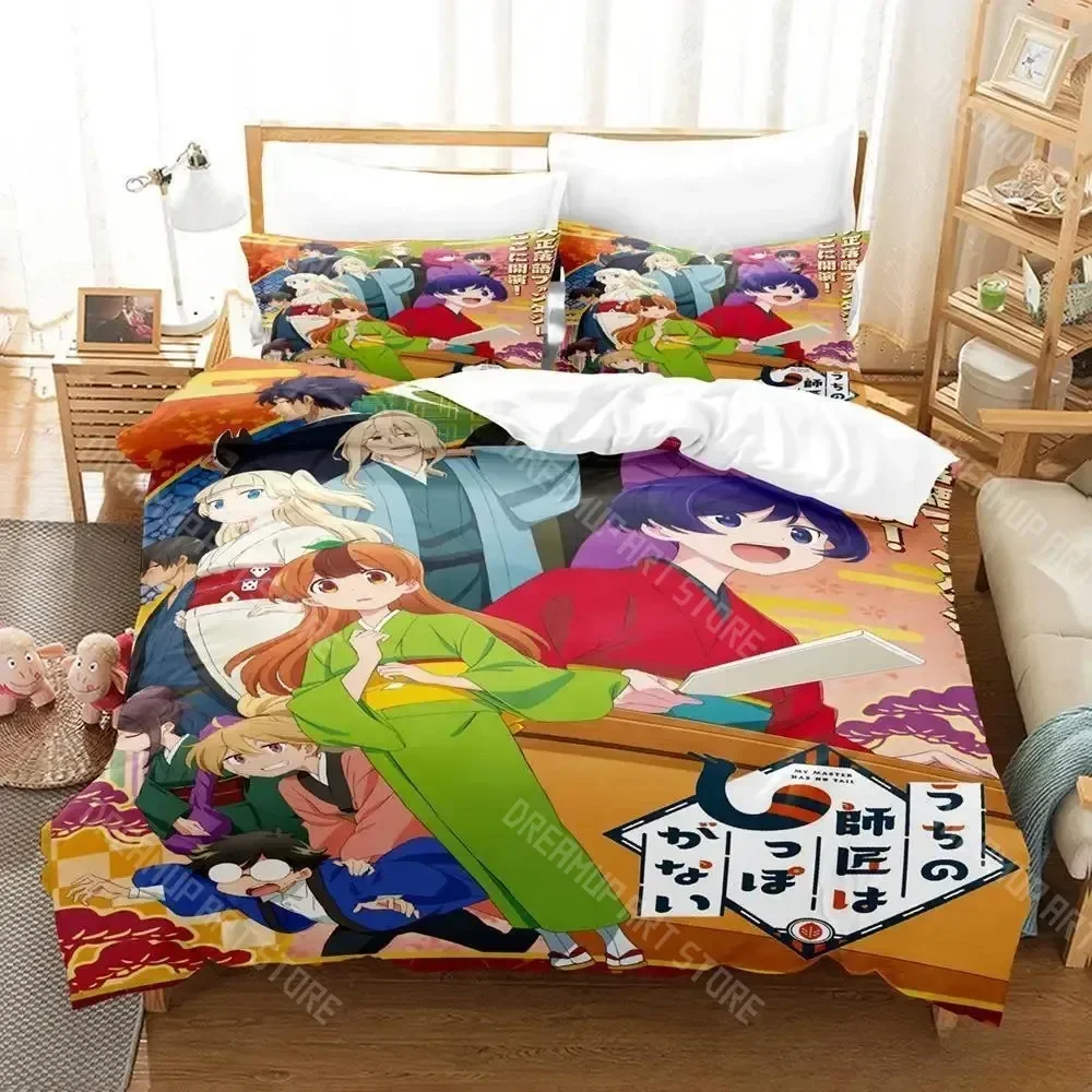 Exquisite 3D Print My Master Has No Tail Anime Bedding Set Single Twin Full Queen King Size Bed Set Adult Kid Bedroom Duvet Cov