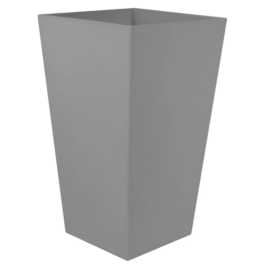 

Высокое квадратное кашпо Tall Finley Tapered Square Planter: 20 - Цементно-серый - Матовая текстурированная поверхность, 100% переработанный пластиковый горшок для использования в помещении и на улице