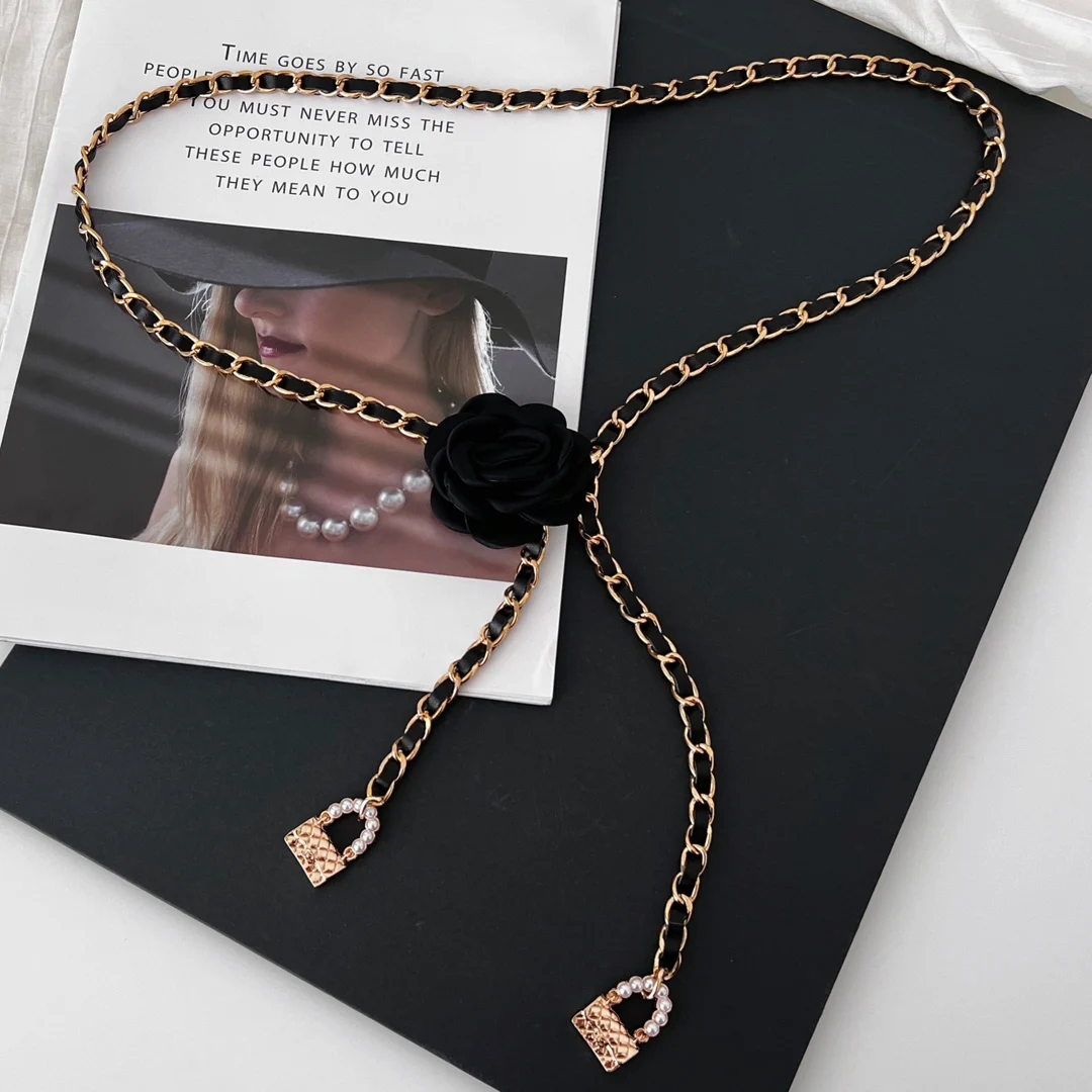 Metal Waist Chain Women\'s High-end Summer Dress with Trendy Ins Style Decoration Suit Thin Belt Fashion Chain Pants Chain