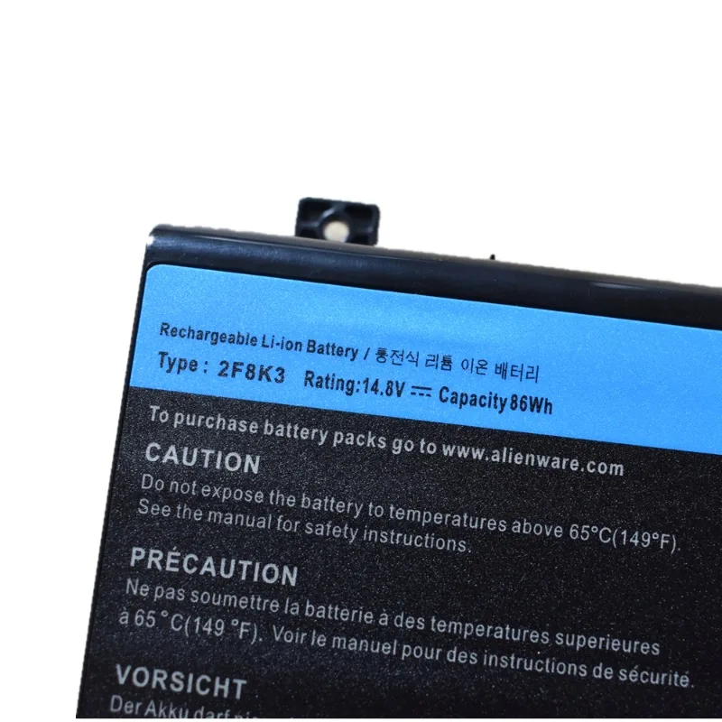 2F8K3 14.8V 86Wh لـ DELL Alienware 17 18 M17X R5 M18X R1 0KJ2PX KJ2PX G33TT بطارية الكمبيوتر المحمول
