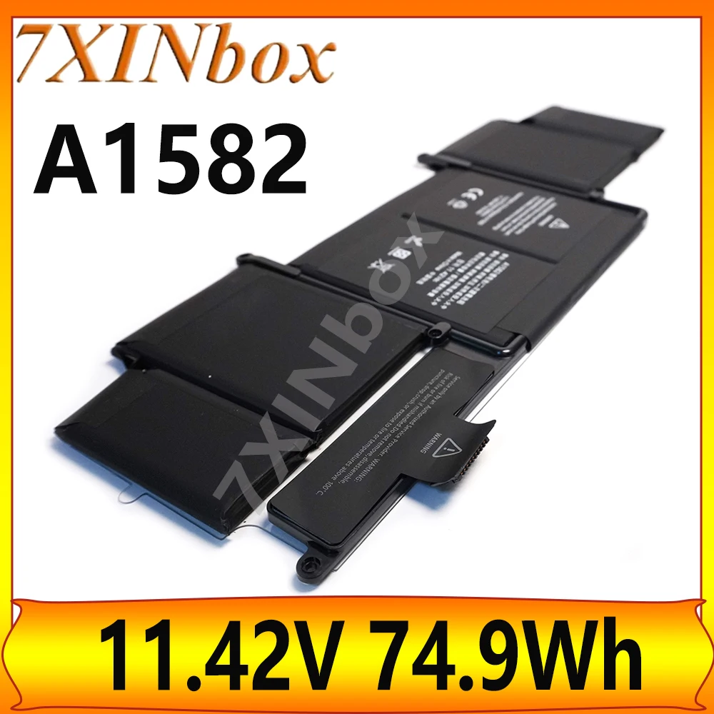 7XINbox A1582 11.42V 74.9Wh OEM Laptop Battery For MacBook Pro A1502 Retina 13” A1493 Early 2015 Mid 2014 Late 2013 free tools