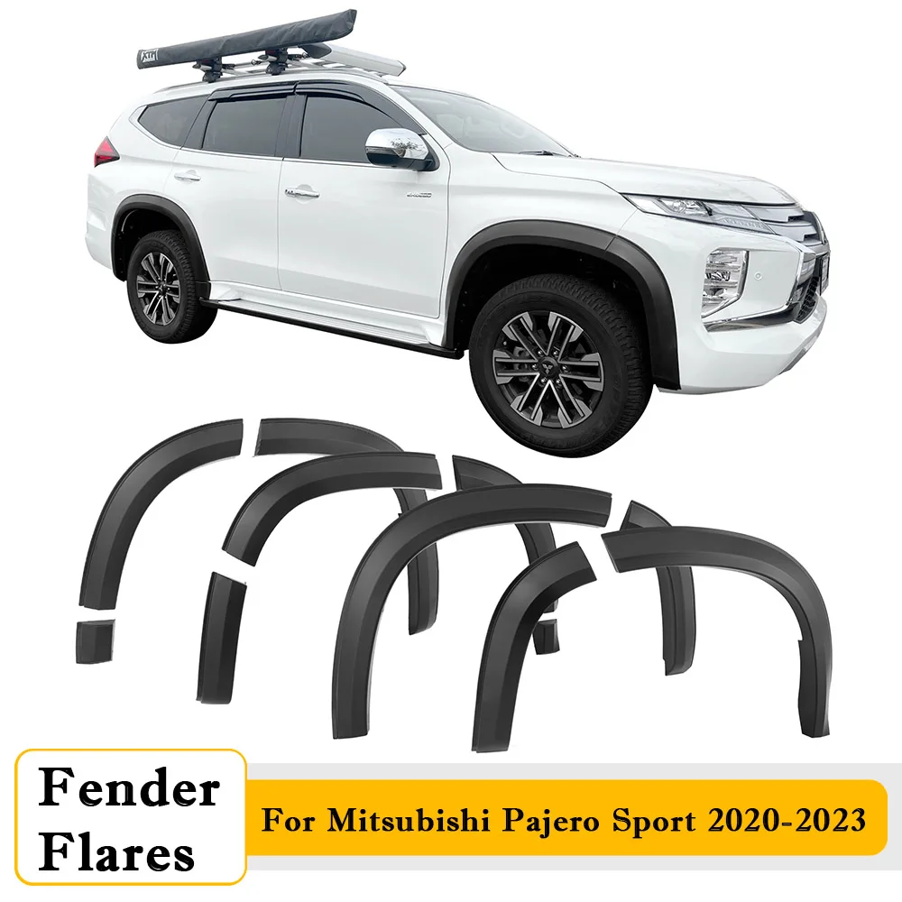 Car Accessories Slim Fender Flares Wheel Arch Protector for Mitsubishi Pajero Sport 2015 2016 2017 2018 2019 year Car Styling