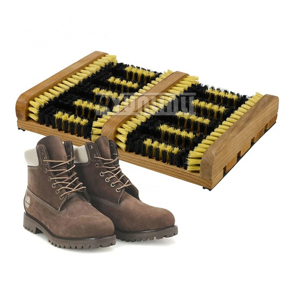 Shoe Sole Cleaning Tool Mud Snow Removal Shoe Brushes Outdoor Wooden Shoe Brush Courtyard Shoeshine Polisher