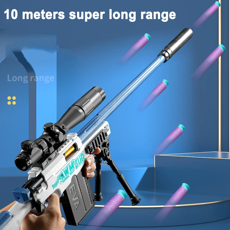 98k Obere Druck Shell Auswurf Awm Weiche Kugel Pistole Kann Scharfschützengewehr Junge Outdoor Kampf Spielzeug Pistole 98k Ziehen und Last