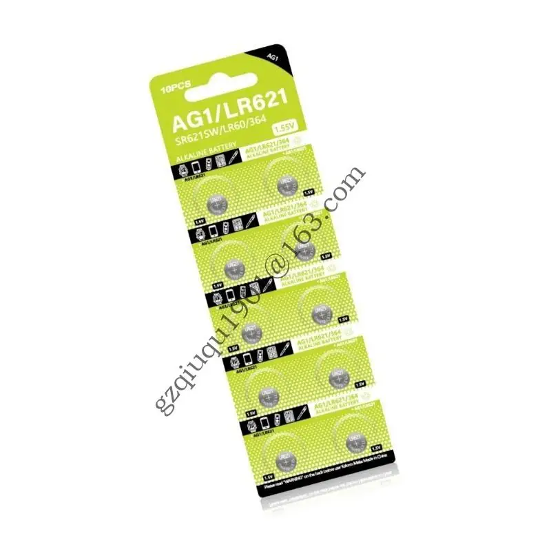 10pcs Ag1 Button Batteries LR621 LR60 SR621SW SR60 SR60L SR60 L621 TR621 SR621 066A