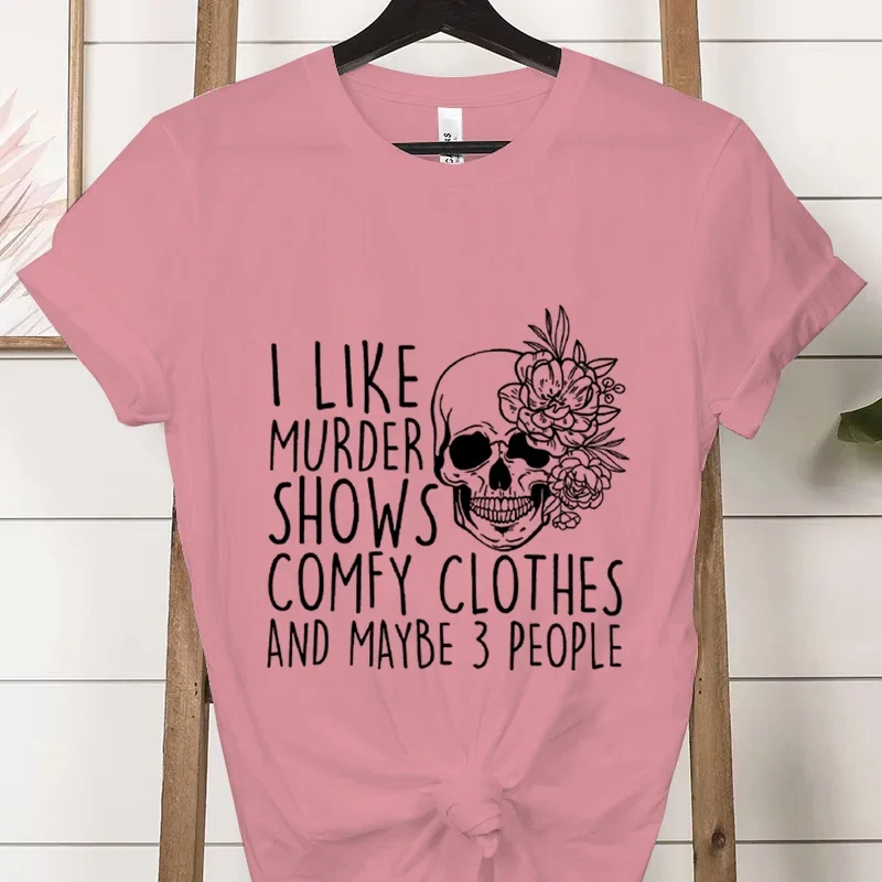 Ropa de verano Me gusta el asesinato عرض ropa com comoda y tal vez 3 شخصا mamá regalos الفقرة mamá مودا موخير camisetas