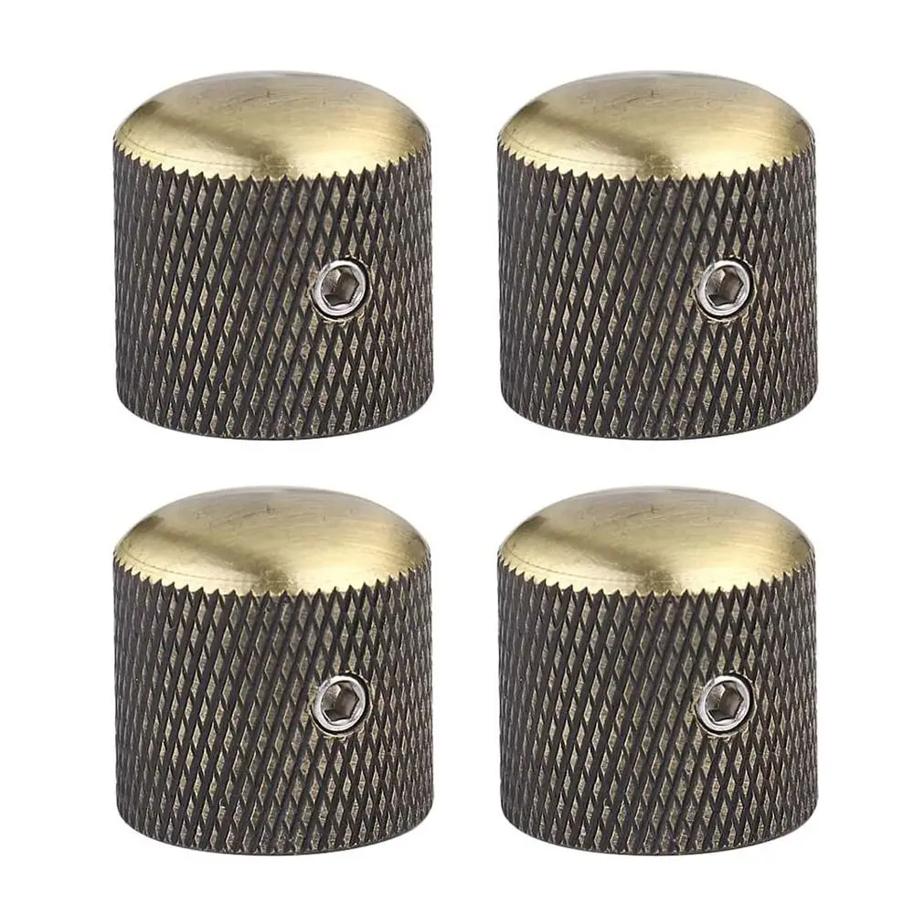 

4 Pcs High Grade Metal Guitar Knobs Durable Enhanced Tone Control Guitar Control Speakers Easy To Use Sturdy