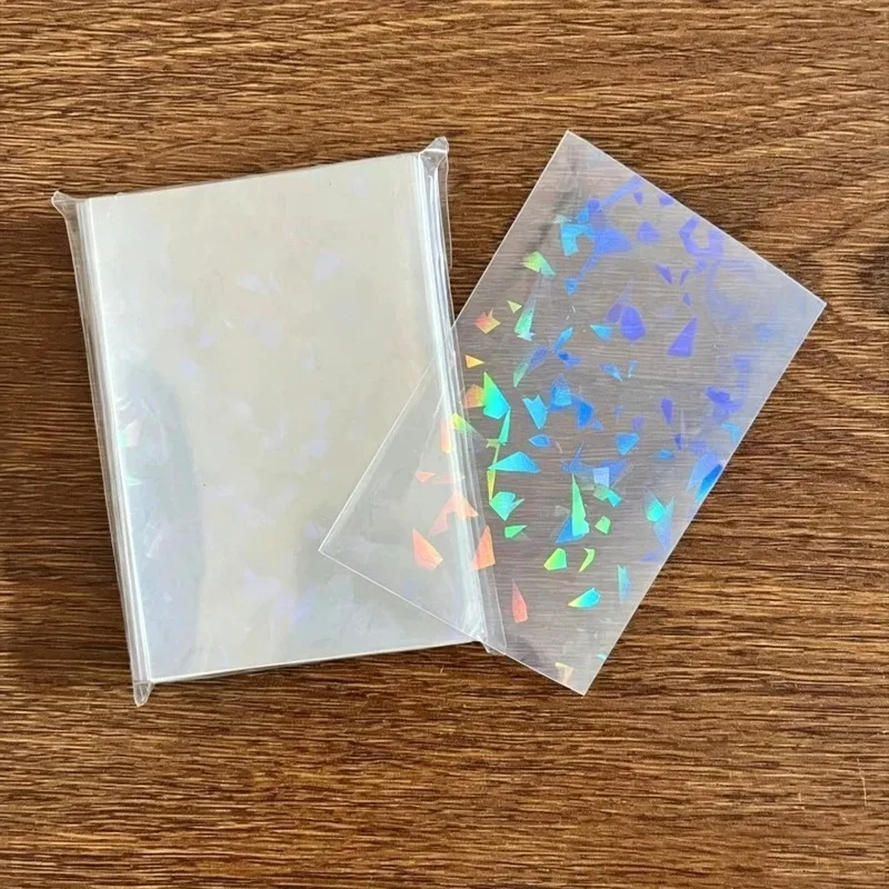 66x91mm Laser Hologram Card Sleeves Shatter Glass Pattern, Waterproof Clear Trading Card Protector for Collectible Gaming Cards view 5