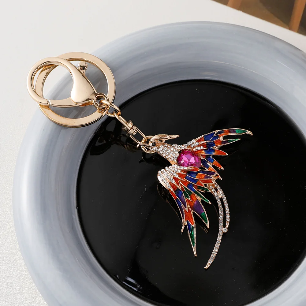 Fashion Animal Phoenix Key Chain for Women Men Phoenix bird Keychain