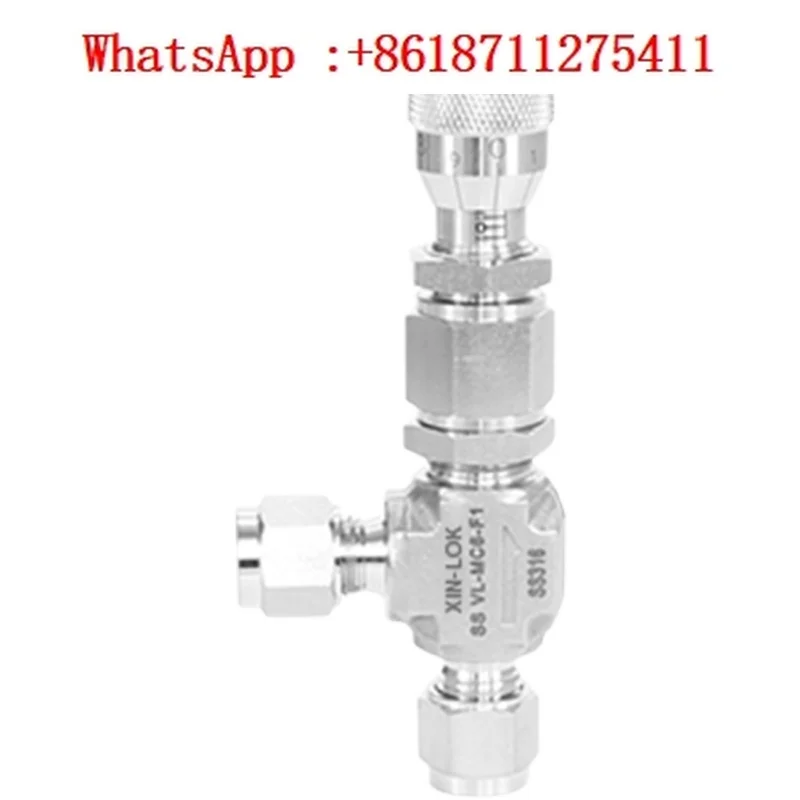 Stainless steel ferrule angle trimming valve, micro-flow regulating needle valve, high-precision 316 material right  metering