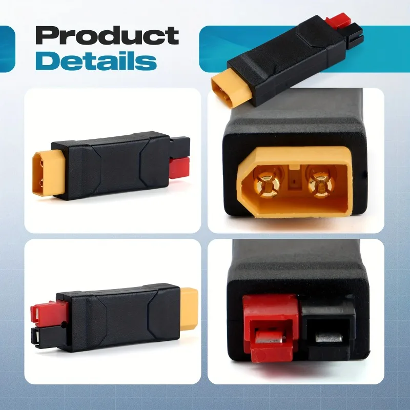 

Адаптер разъема «папа» XT60 — совместимый с радиоуправляемыми батареями и портативными солнечными генераторами