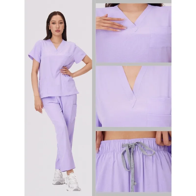 Uniformes clínicos mulher uniforme clínica dental corredores esfrega terno médico hospital esfrega uniformes conjuntos spa trabalho wear-b