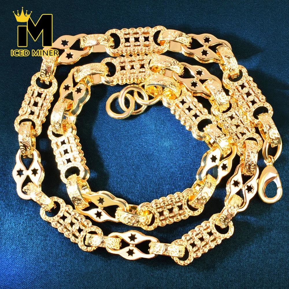 Icedminer 10mm Copper Cash Chain Iced Out Cuban Chain Necklace for Men Women Bling Zircon Goth Hip Hop Jewelry Free Shipping