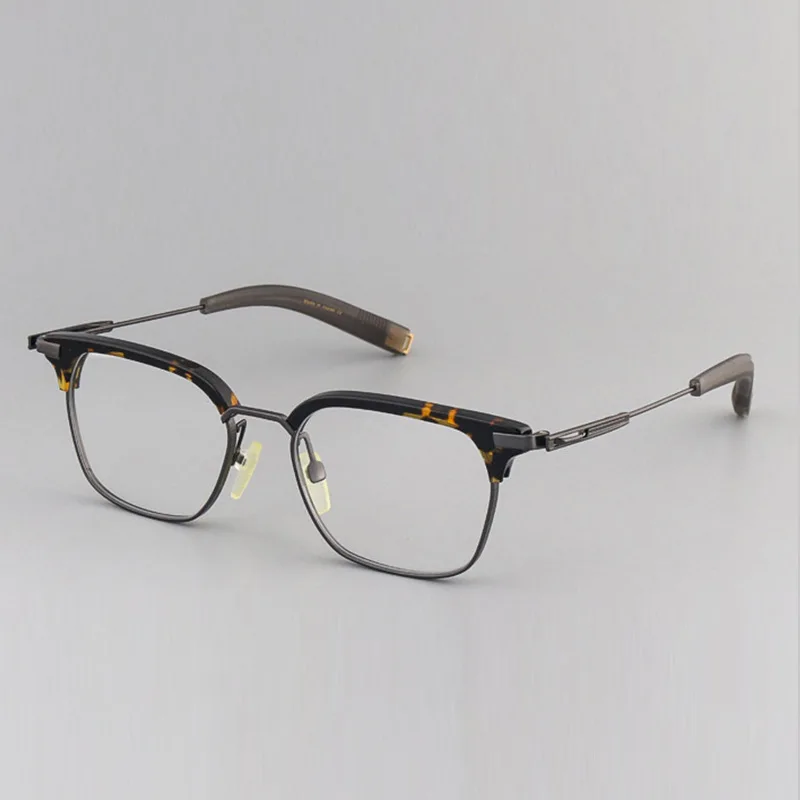 Top Quality Designer Handmade Acetate Titanium Computer Glasses Frames Men Luxury Large size Square Eyeglass Frame Eyewear