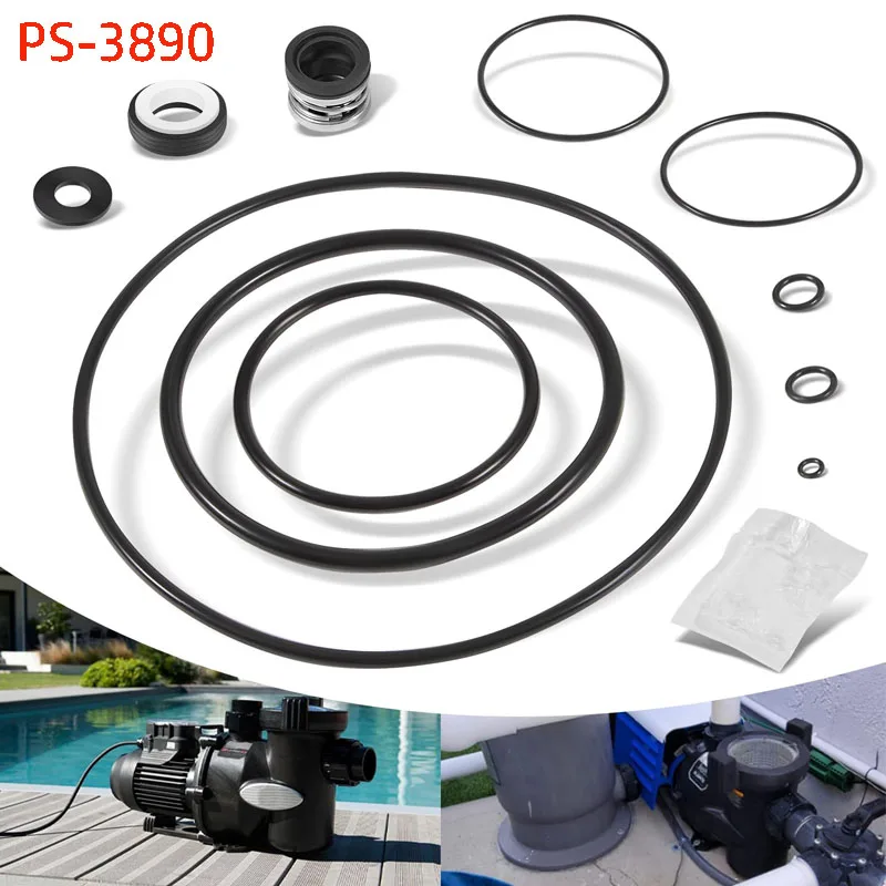 

O-Ring Rebuild Repair Kit for Jandy Zodiac FHPF FHPM FloPro & VS FloPro Pool Pump,Including O-Rings, PS-3890 Shaft Seal Etc