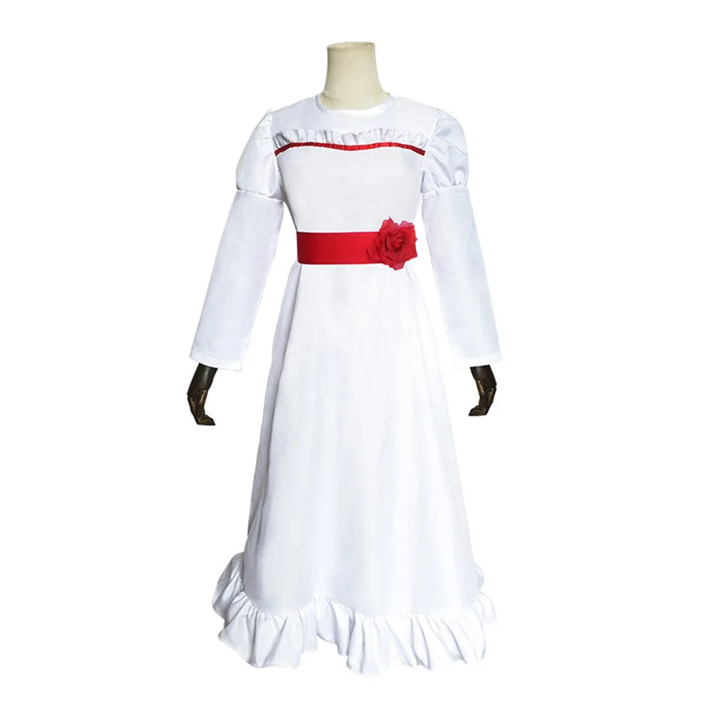 Disfraz de Annabelle para niñas, traje de Carnaval para Halloween