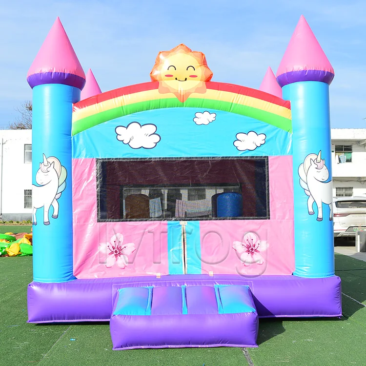 

Commercial Grade Backyard Bounce House Princess Bouncy Castle Inflatable Trampoline Girl