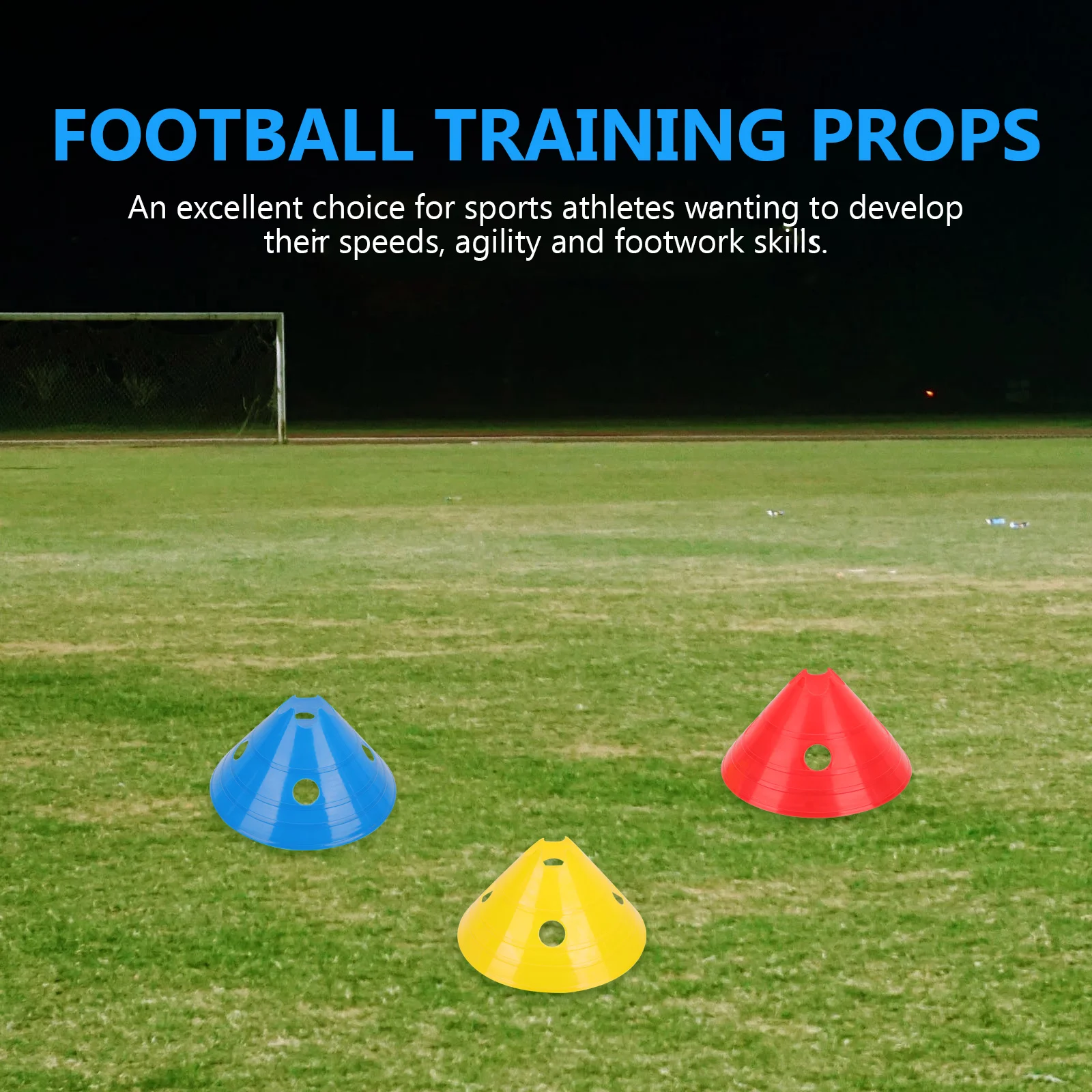 

6pcs Football Training Hurdles Plastic Agility Cones Outdoor Sports Equipment Stackable Disks For Soccer Drills Training Tools