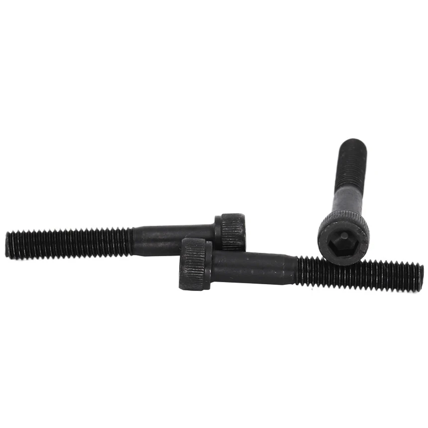 

M2 M2.5 M3 M4 22/30/50/80/100-150mm Black DIN912 12.9 Grade Steel Half Thread Inner Hexagon Hex Socket Allen Head Cap Bolt Screw