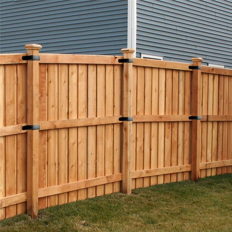 

ABVG-4Pcs Strap Post Ties Black Deck Fence For Post U Bracket,Can Be Fence Post Brackets For Metal Posts