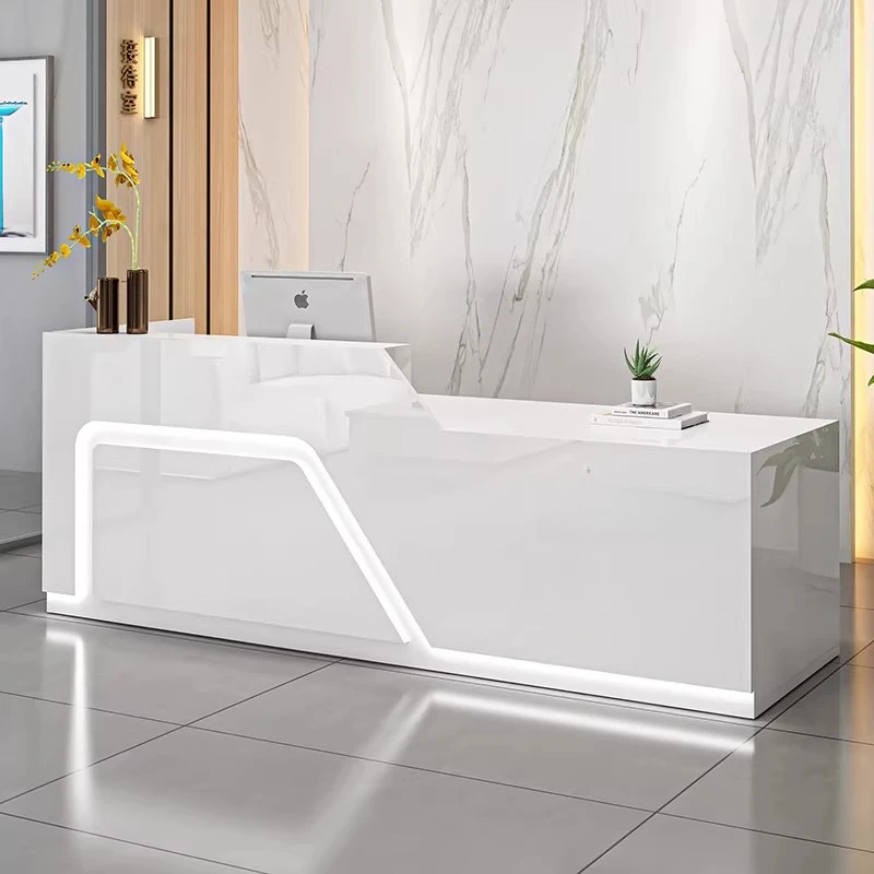 

Beauty Salon Modern Reception Desk Infodesk Supermarket Cashier Reception Desk Work Bancone Per Negozio Commercial Furniture