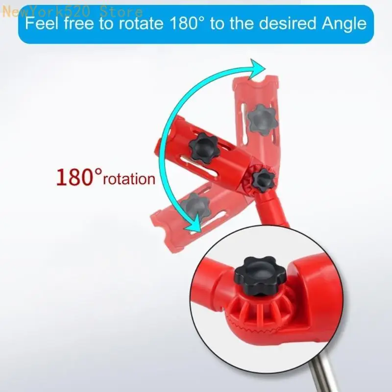 MultiAngle Paint Brush Extender with Rotating Head Paint Edger Tool Extension Poles Attachment Holder Esy to Use N84C