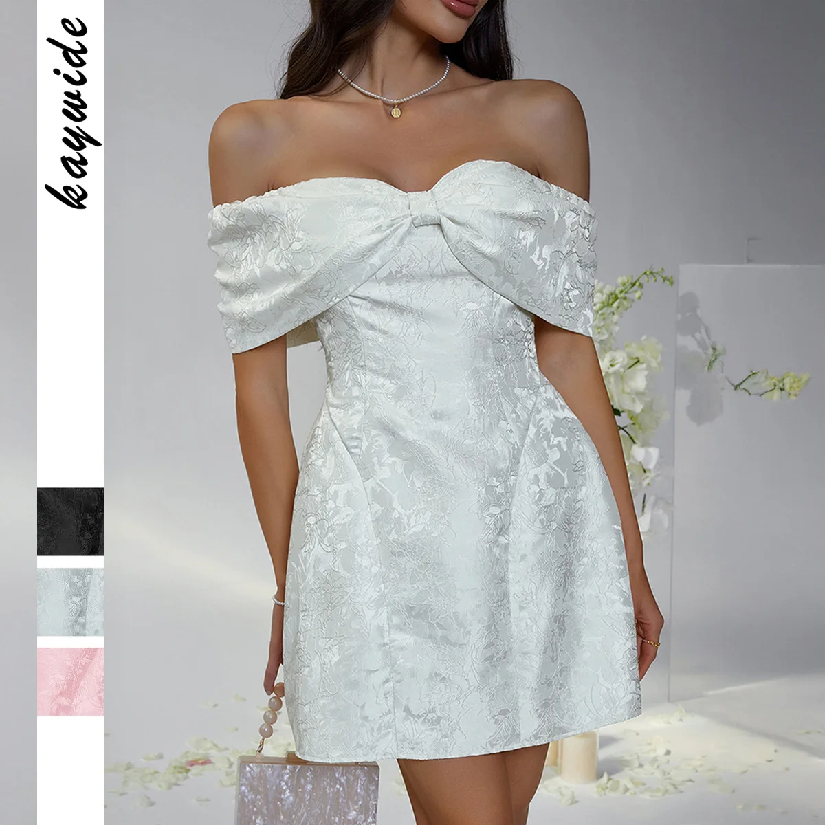 

High Quality Hot Selling Wholesale Party Evening Dress Women Personalized Butterfly Bow Strapless Dress 2025 Vestidos Streetwear