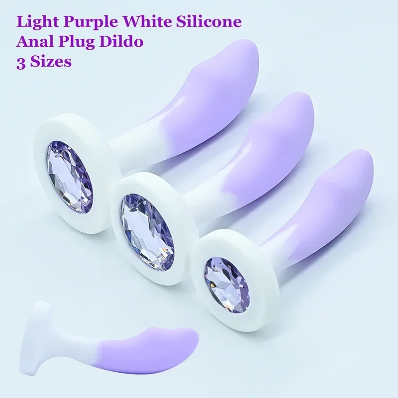 Silicone Anal Plug Crystal Base Butt Plug Sex Toys For Woman Sexy Toys Trainer Adult Dildo Sex Shop