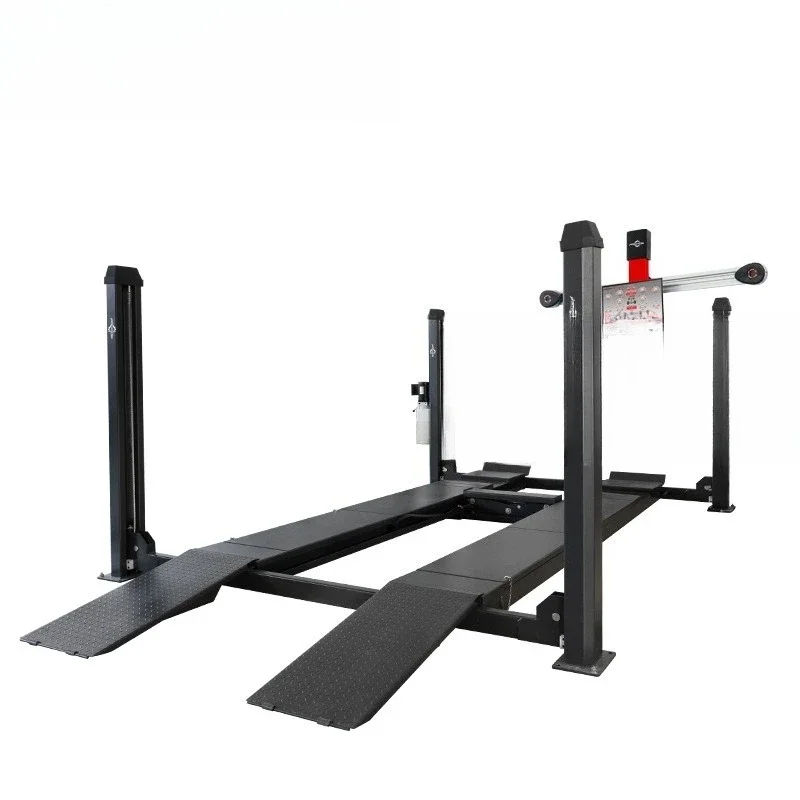 Four-column lift, full set of four-wheel aligner positioning equipment