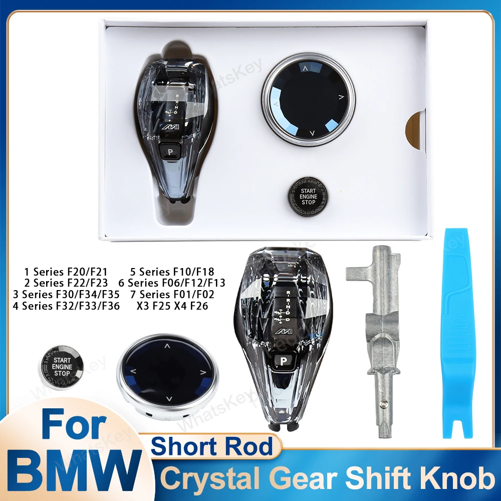 

Crystal Gear Shift Knob Short Rod Type For BMW G30 G32 G01 G08 G11 G12 i8 F01 F10 F20 F30 F32 F25 F26 F15 F16 X5 X6 Short Type