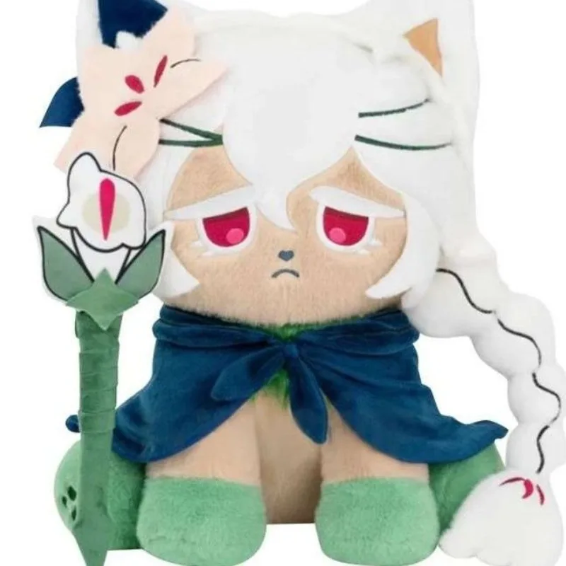 

25 см аниме игра Cookie Kingdom Белая лилия Cat Kawaii Косплей Мягкая хлопковая кукла Мультяшные животные Игрушечные фигурки Коллекция фанатов Подарки