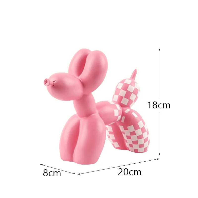 Décoration créative en résine Chien Ballon avec tenue douce pour fille, décoration animale pour la maison, salon, entrée, cadeau mignon pour la maison