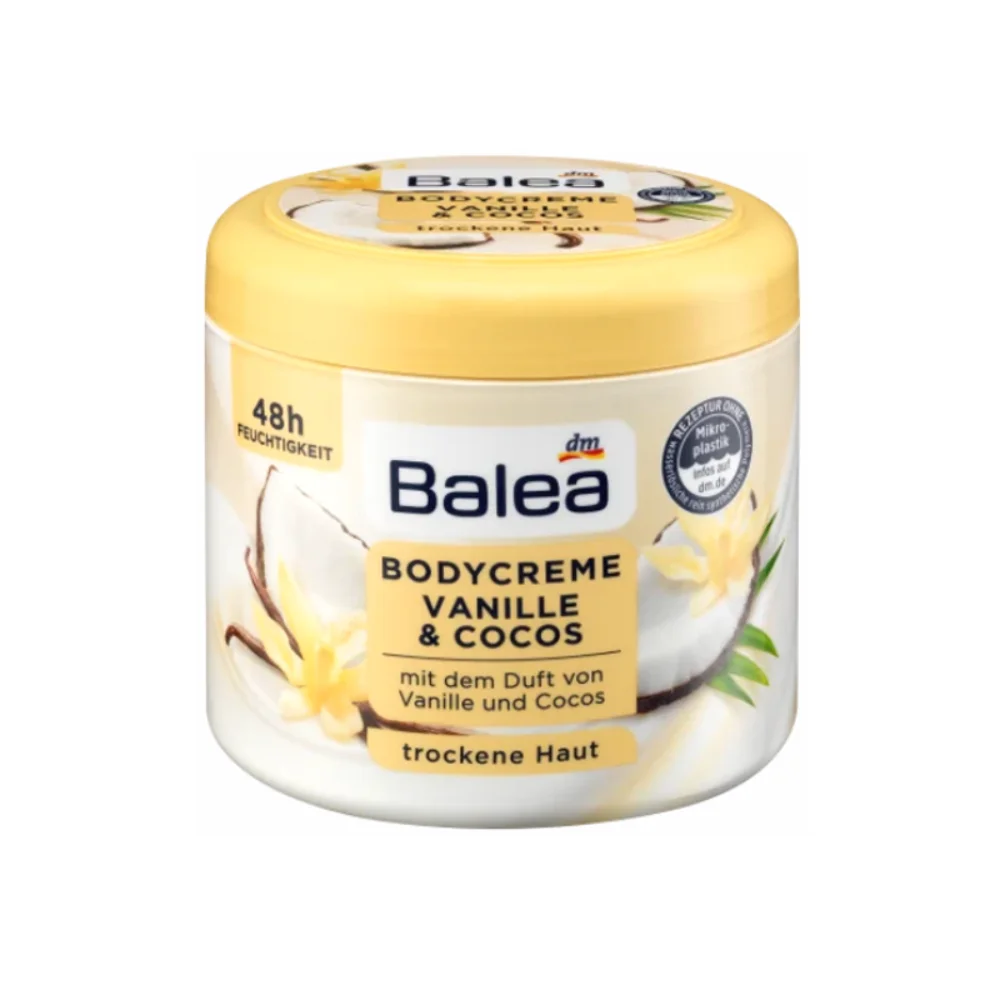 Germany Balea Coconut Oil Vanilla Body Lotion 500ml Nourishing Moisturizing Improve The Roughness Smoothing Hydration Skin Care