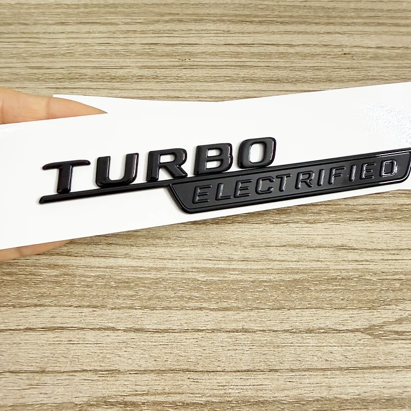 3D ABS Electric Letter Turbo Side Emblem Guardrail Stickers for Vehicle Decoration Class C C43 C63 Car Logo