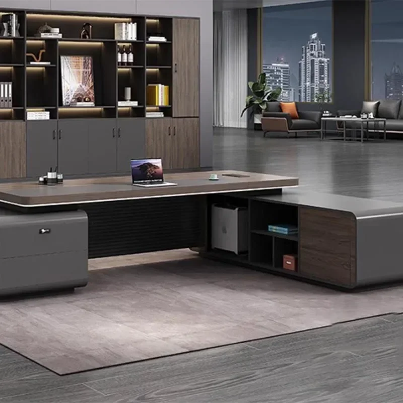 Modern Large Gaming Computer Table Cheap Writing Office Computer Desk Study Wooden Drawers Mesa Para Computador Furniture